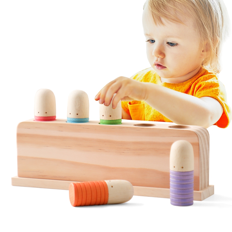 Kids Educational Songs - ของเล่น Montessori ของเล่นไม้เด้งดึ๋งได้รับการยอมรับของเล่นฝึกสีสำหรับเด็ก