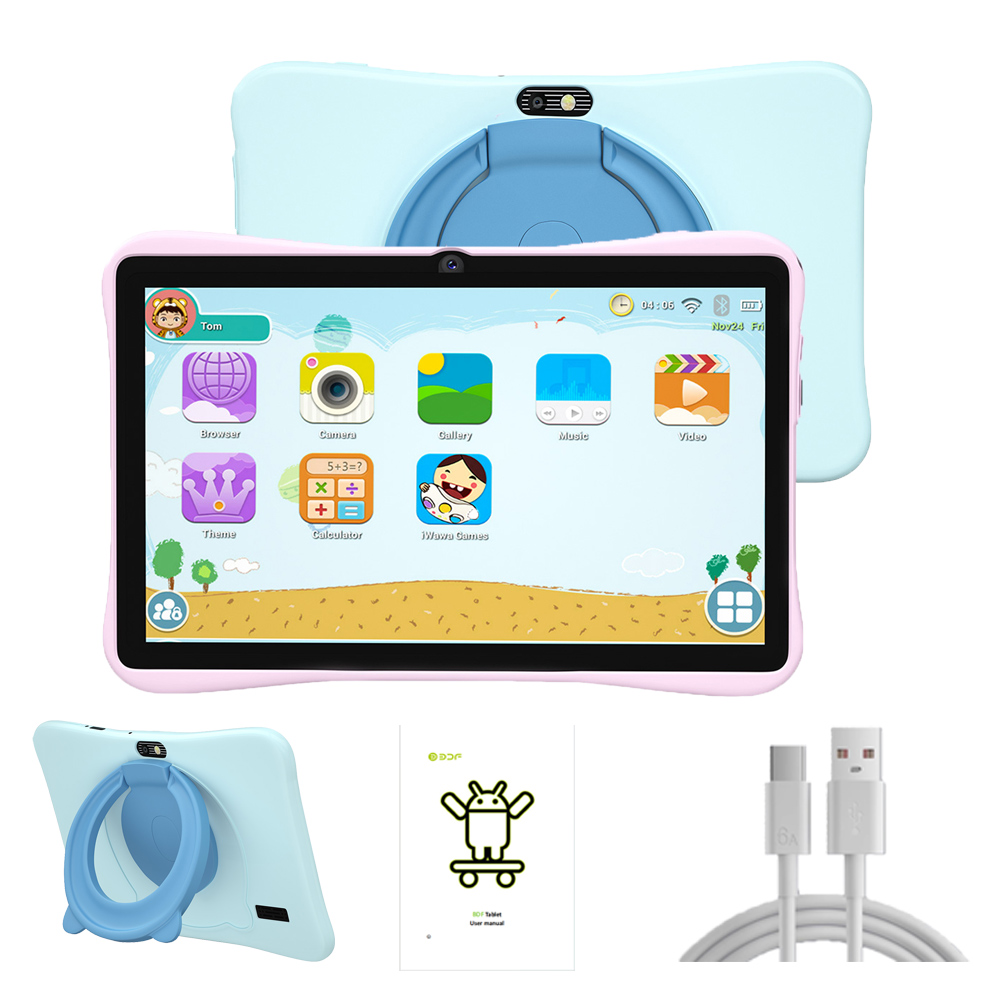 Kids Education System - แท็บเล็ตเด็ก 7 นิ้ว 4GB+64GB, ซีพียูควอดคอร์ ควบคุมโดยผู้ปกครอง,