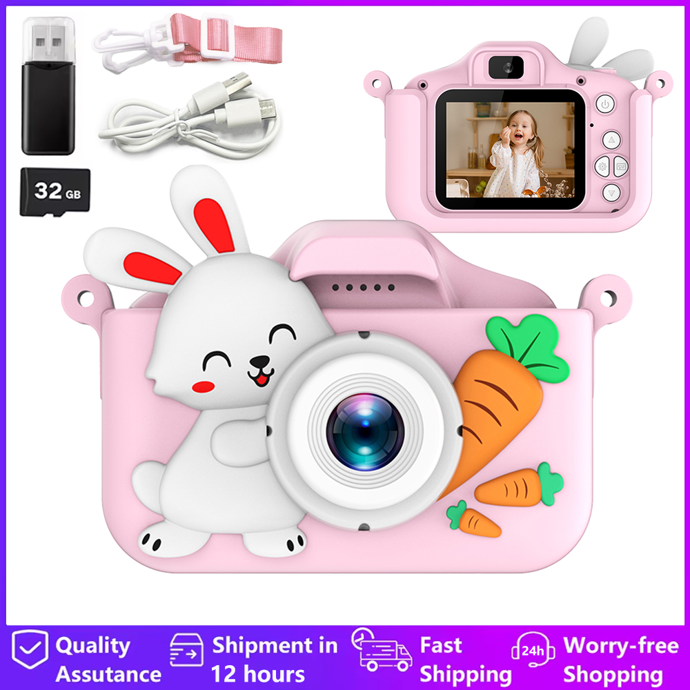 Kids Education News - เด็กกล้องดิจิตอลกล้องคู่ HD 1080P กล้องวิดีโอของเล่น Mini Cam