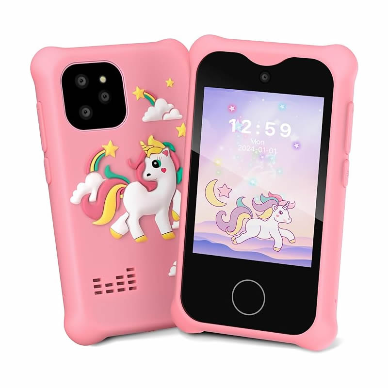 Kids Education Phone - กล้องดิจิตอล โทรศัพท์มือถือเด็ก เครื่องเล่น MP3 ของเล่นกล้องถ่ายรูป หน้าจอสัมผัส