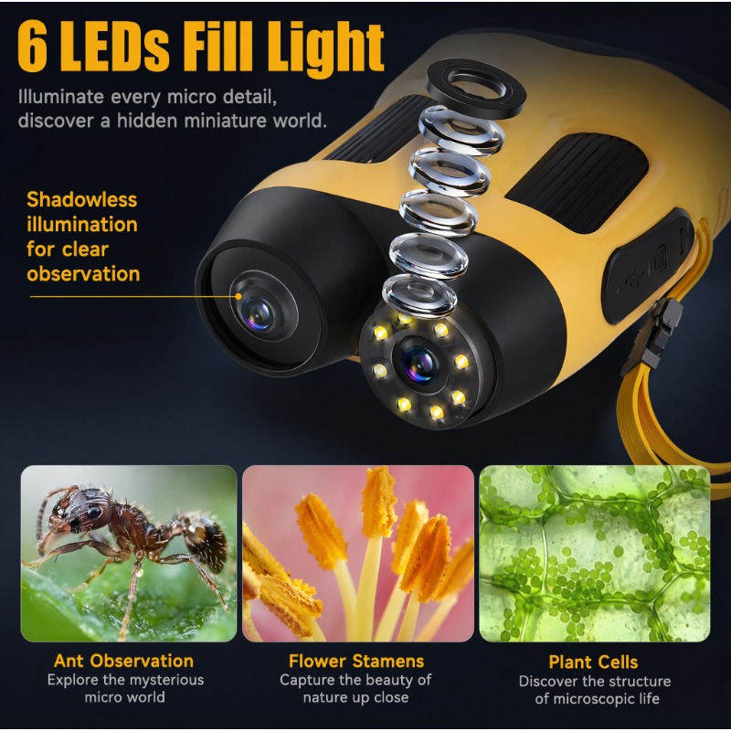 กล้องจุลทรรศน์ดิจิตอล 4K 1000X - Kids Education News บทวิจารณ์และราคา