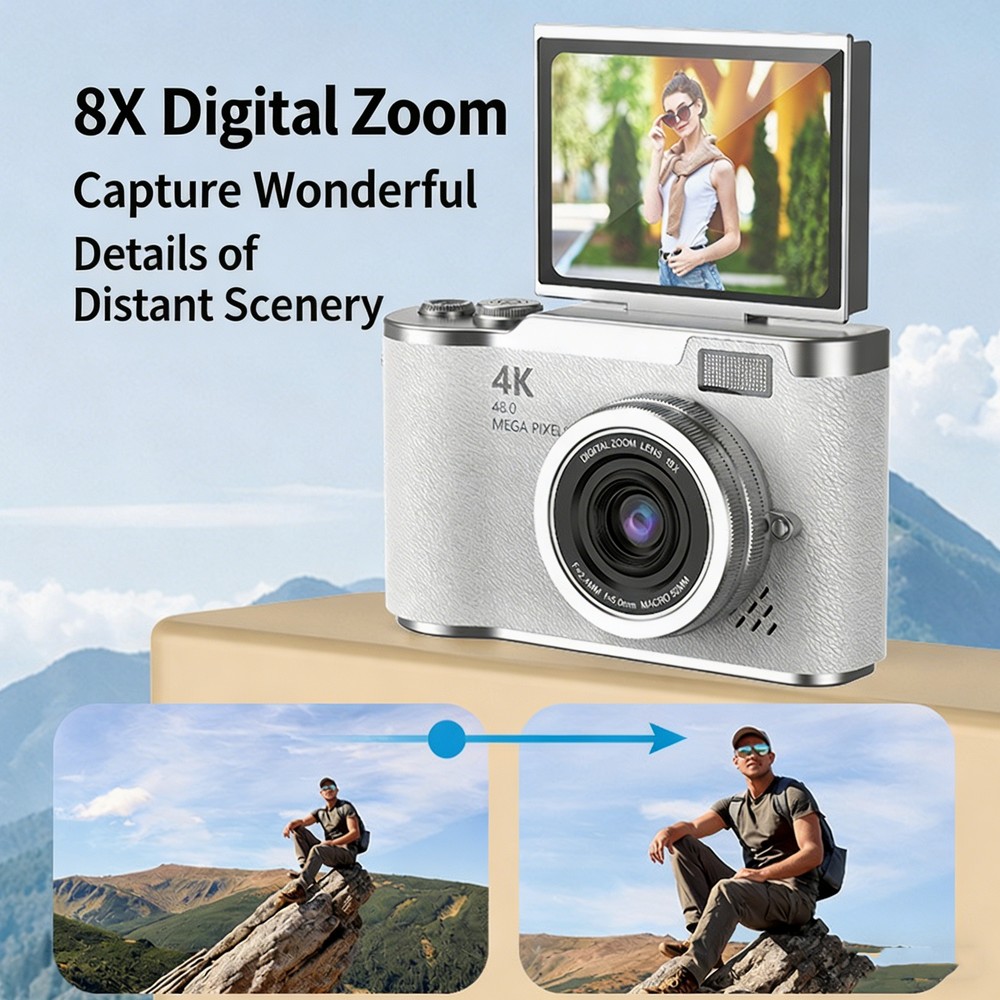 กล้องดิจิตอลพกพา 4K CCD HD 48M - Kids Education News บทวิจารณ์และราคา