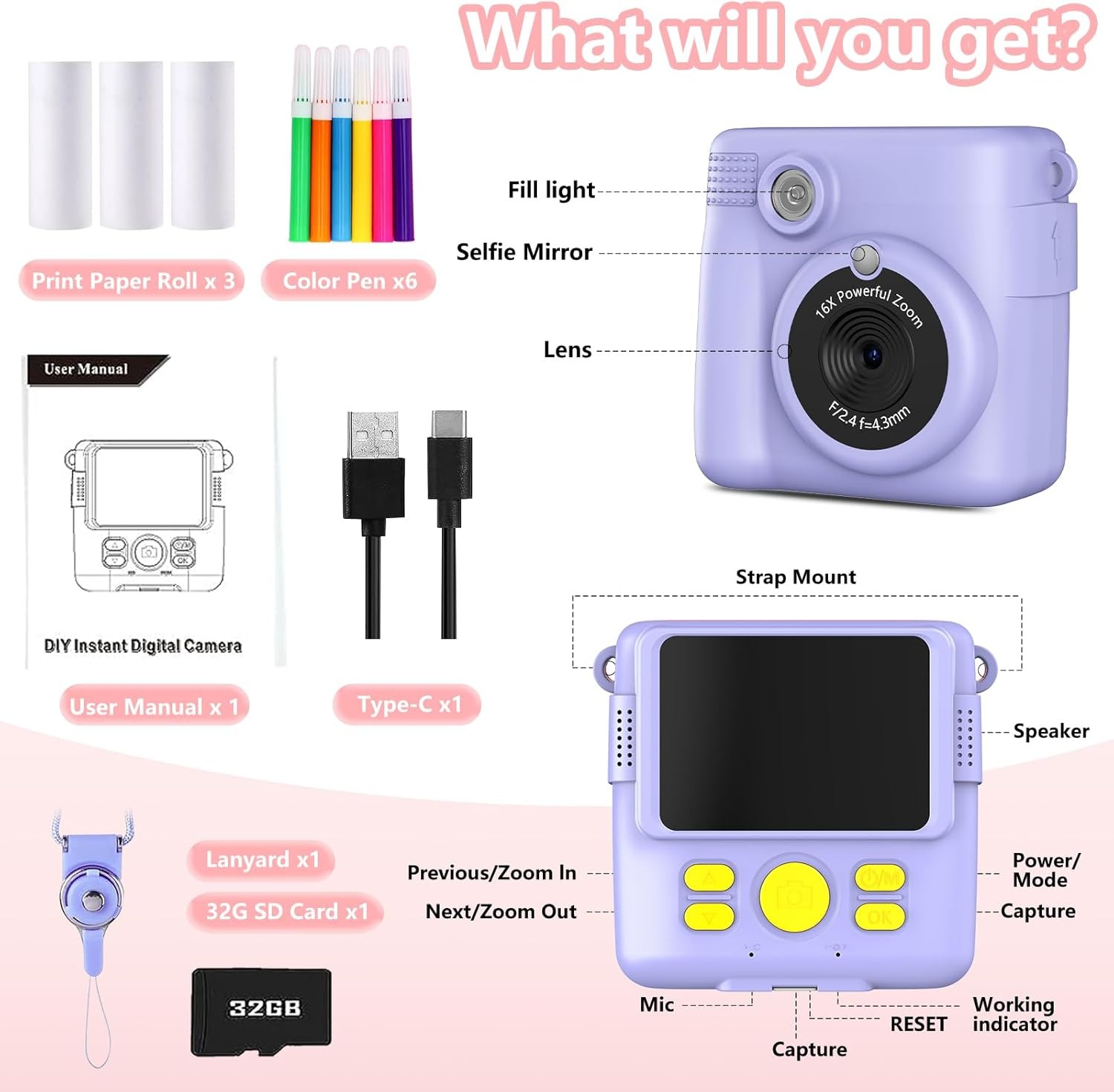 กล้อง Instantprint สำหรับเด็ก  - Kids Education News บทวิจารณ์และราคา