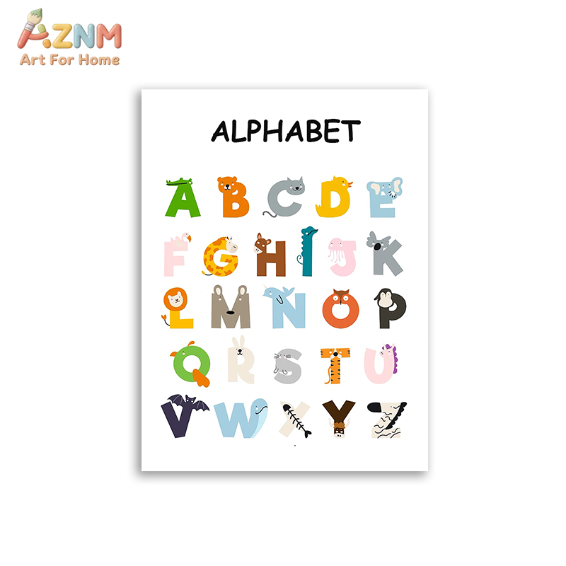AZNM ศิลปะบนผืนผ้าใบแบบไม่มีกร - Kids No Education บทวิจารณ์และราคา