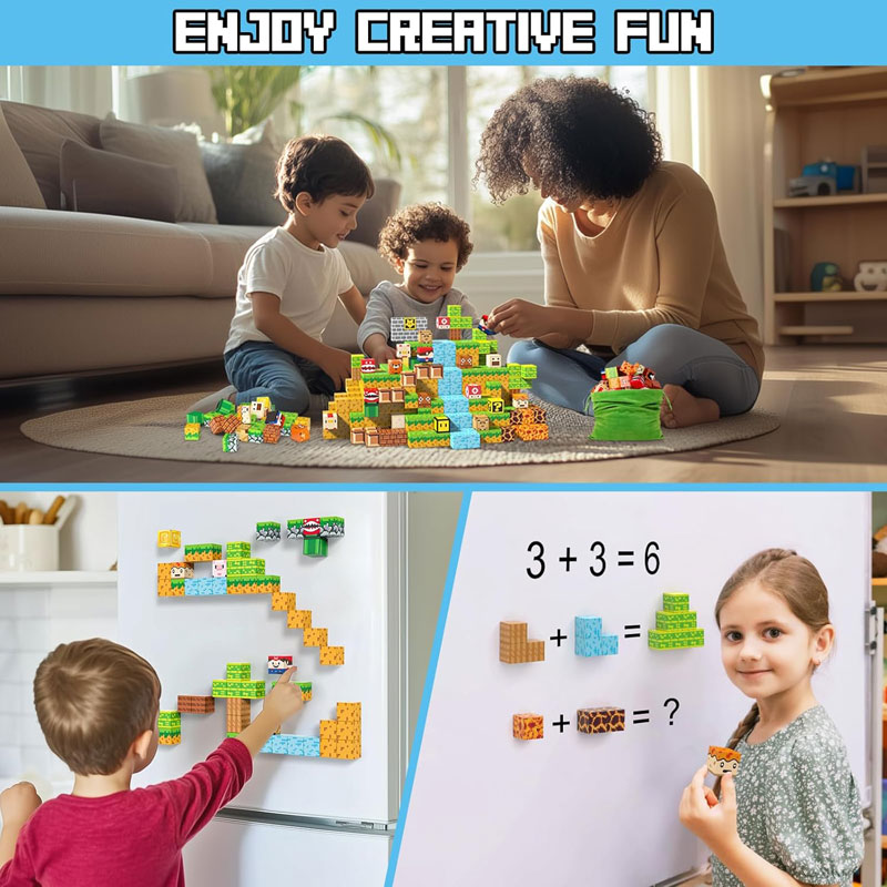 10-500PCS บล็อกแม่เหล็กมอนเตสซ - Kids Education World บทวิจารณ์และราคา