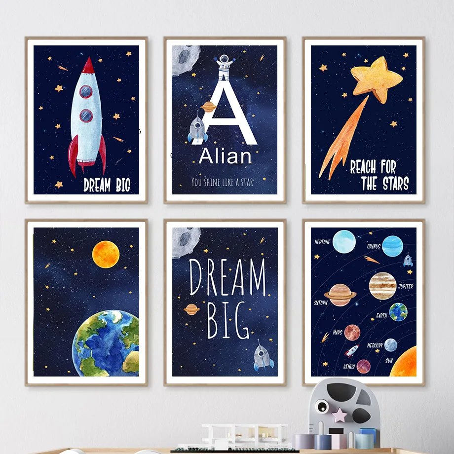 ภาพวาดบนผ้าใบ 1 ชิ้น ภาพพิมพ์ต - Kids Education Room บทวิจารณ์และราคา